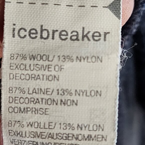 Icebreaker Navy RV Camper Print 87% Wool Short Sleeve T-Shirt - Picture 5 of 5